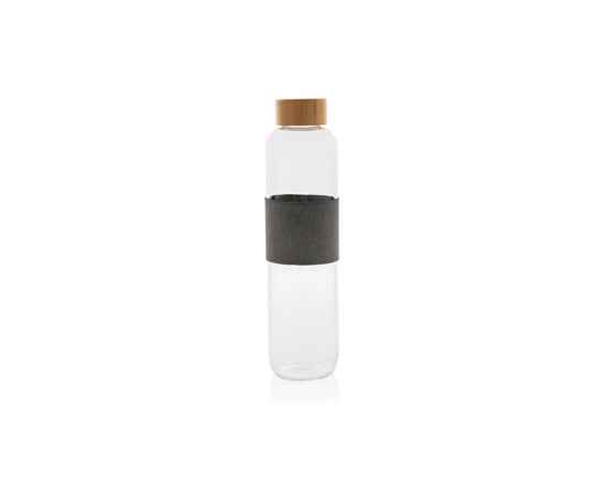 Бутылка Impact из боросиликатного стекла с бамбуковой крышкой, 750 мл, Серый, Цвет: прозрачный, серый, Размер: , высота 26,5 см., диаметр 7 см., изображение 2
