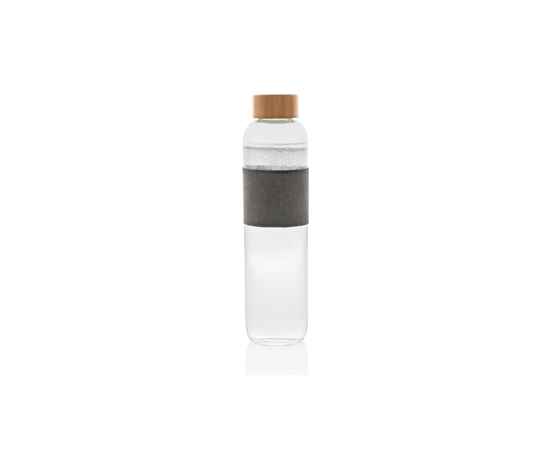 Бутылка Impact из боросиликатного стекла с бамбуковой крышкой, 750 мл, Серый, Цвет: прозрачный, серый, Размер: , высота 26,5 см., диаметр 7 см., изображение 8