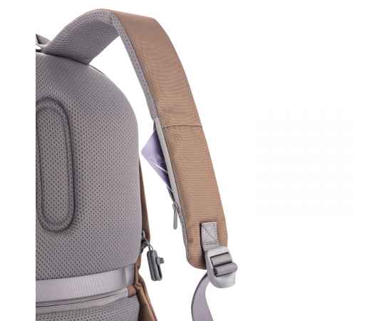Антикражный рюкзак Bobby Soft, Коричневый, Цвет: коричневый, Размер: Длина 30 см., ширина 18 см., высота 45 см., изображение 15