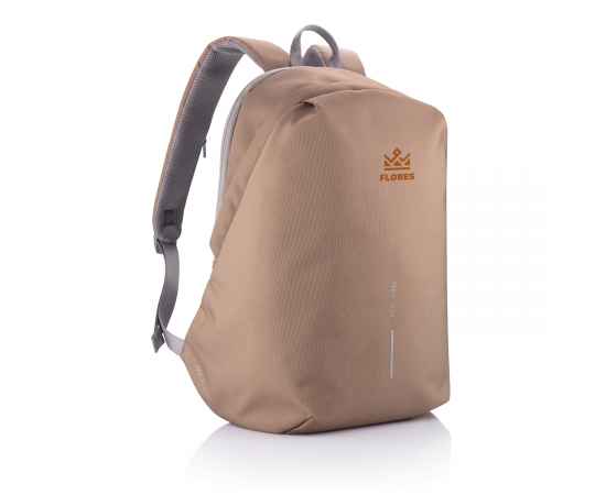 Антикражный рюкзак Bobby Soft, Коричневый, Цвет: коричневый, Размер: Длина 30 см., ширина 18 см., высота 45 см., изображение 3