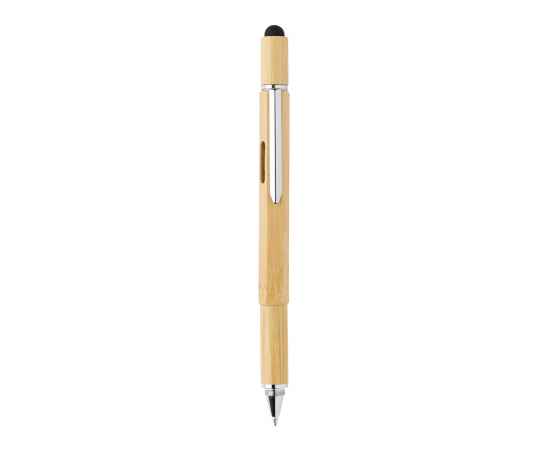 Многофункциональная ручка 5 в 1 Bamboo, коричневый,, Цвет: коричневый, Размер: , ширина 1,3 см., высота 15 см., изображение 6