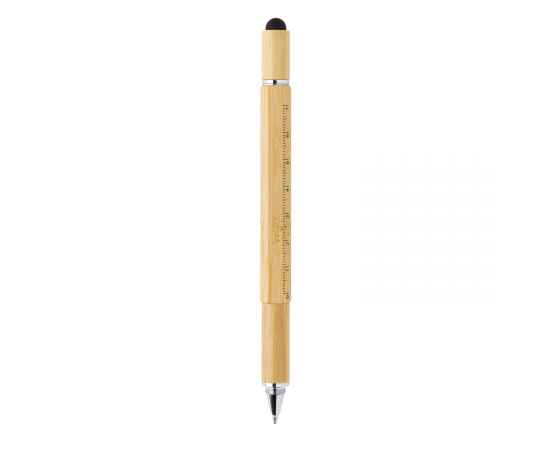 Многофункциональная ручка 5 в 1 Bamboo, коричневый,, Цвет: коричневый, Размер: , ширина 1,3 см., высота 15 см., изображение 8