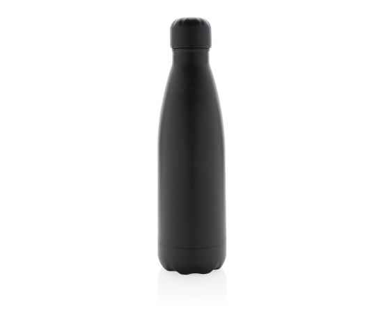 Вакуумная бутылка из нержавеющей стали с крышкой в тон 500 мл, Черный, Цвет: черный, Размер: , высота 25,8 см., диаметр 6,7 см., изображение 2