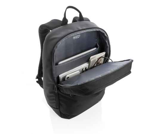 Рюкзак для ноутбука Swiss Peak со стерилизатором UV-C, Черный, Цвет: черный, Размер: Длина 30,5 см., ширина 13 см., высота 45 см., изображение 8