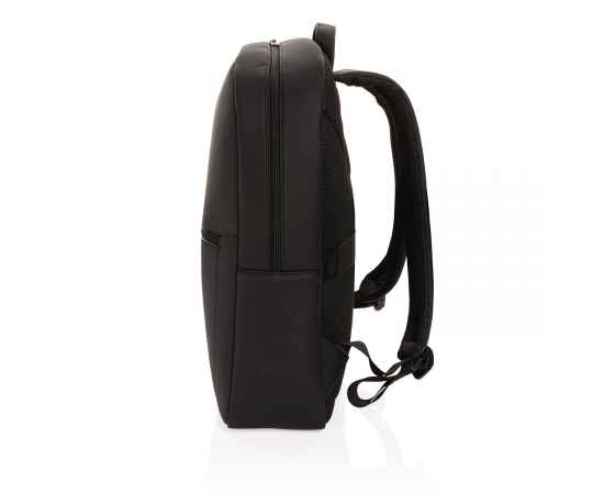 Рюкзак для ноутбука Swiss Peak Deluxe из экокожи (без ПВХ), Черный, Цвет: черный, Размер: Длина 49 см., ширина 30 см., высота 11 см., изображение 6