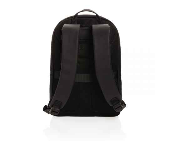 Рюкзак для ноутбука Swiss Peak Deluxe из экокожи (без ПВХ), Черный, Цвет: черный, Размер: Длина 49 см., ширина 30 см., высота 11 см., изображение 7
