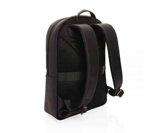 Рюкзак для ноутбука Swiss Peak Deluxe из экокожи (без ПВХ), Черный, Цвет: черный, Размер: Длина 49 см., ширина 30 см., высота 11 см., изображение 8