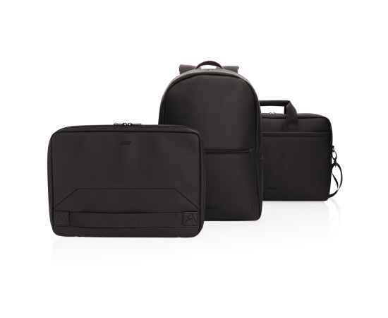 Рюкзак для ноутбука Swiss Peak Deluxe из экокожи (без ПВХ), Черный, Цвет: черный, Размер: Длина 49 см., ширина 30 см., высота 11 см., изображение 4
