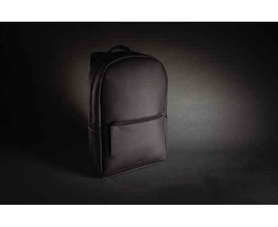 Рюкзак для ноутбука Swiss Peak Deluxe из экокожи (без ПВХ), Черный, Цвет: черный, Размер: Длина 49 см., ширина 30 см., высота 11 см., изображение 5