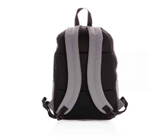 Рюкзак для ноутбука из гладкого полиуретана, 15.6', Серый, Цвет: серый, Размер: Длина 31 см., ширина 15 см., высота 45 см., изображение 8