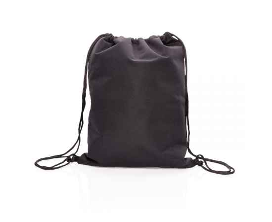 Светоотражающий рюкзак на шнурке из RPET AWARE™, Черный, Цвет: черный, Размер: Длина 34 см., ширина 14 см., высота 44 см., изображение 6
