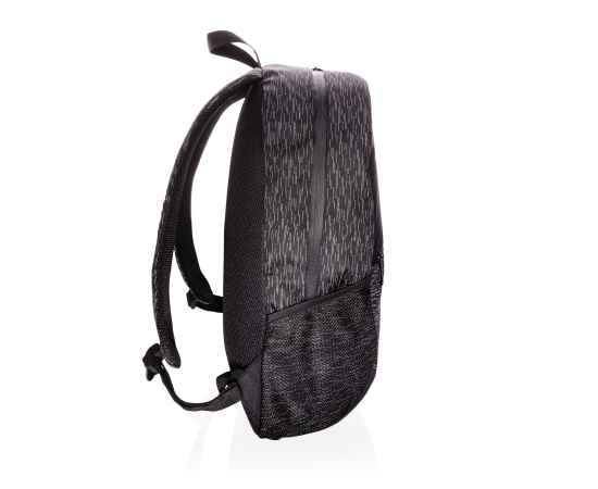 Светоотражающий рюкзак для ноутбука из RPET AWARE™, Черный, Цвет: черный, Размер: Длина 31 см., ширина 15 см., высота 47 см., изображение 7