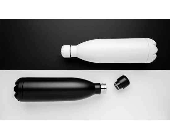 Вакуумная бутылка из нержавеющей стали, 1 л, Черный, Цвет: черный, Размер: Длина 32,8 см., ширина 8,9 см., высота 32,8 см., диаметр 8,9 см., изображение 6