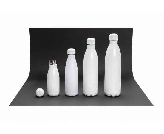 Вакуумная бутылка из нержавеющей стали, 1 л, Белый, Цвет: белый, Размер: Длина 32,8 см., ширина 8,9 см., высота 32,8 см., диаметр 8,9 см., изображение 10