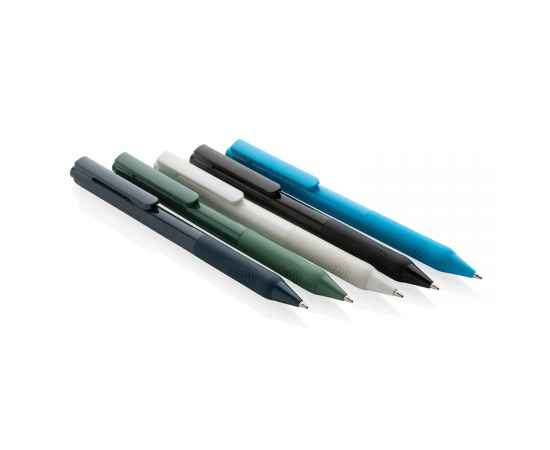 Ручка X9 с глянцевым корпусом и силиконовым грипом, Синий, Цвет: синий, Размер: , высота 14,3 см., диаметр 1,1 см., изображение 4