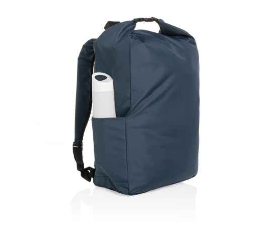 Легкий рюкзак роллтоп Impact из RPET AWARE™, Синий, Цвет: темно-синий, Размер: Длина 31,5 см., ширина 14,5 см., высота 46 см., изображение 2