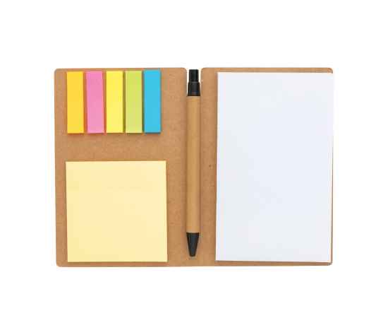 Набор для заметок Kraft с ручкой, А6, Коричневый, Цвет: коричневый, Размер: Длина 10 см., ширина 15 см., высота 1 см., изображение 2