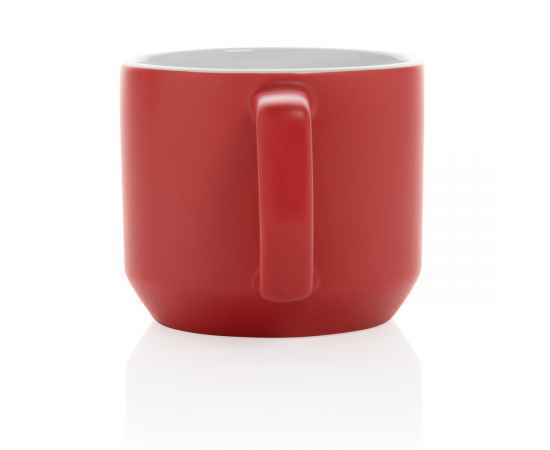 Керамическая кружка Modern, 350 мл, Красный, Цвет: красный, Размер: Длина 9 см., ширина 7 см., высота 8 см., диаметр 9 см., изображение 8