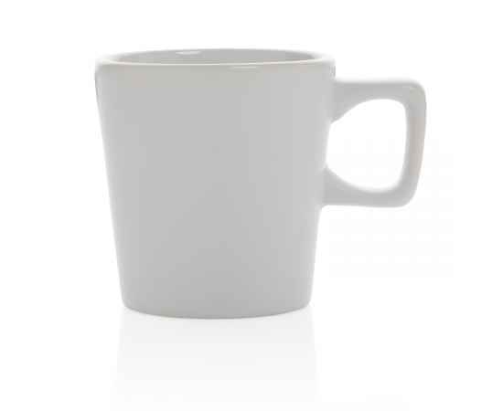 Керамическая кружка для кофе Modern, Белый, Цвет: белый, Размер: Длина 8,4 см., ширина 6,6 см., высота 8,9 см., диаметр 8,4 см., изображение 3