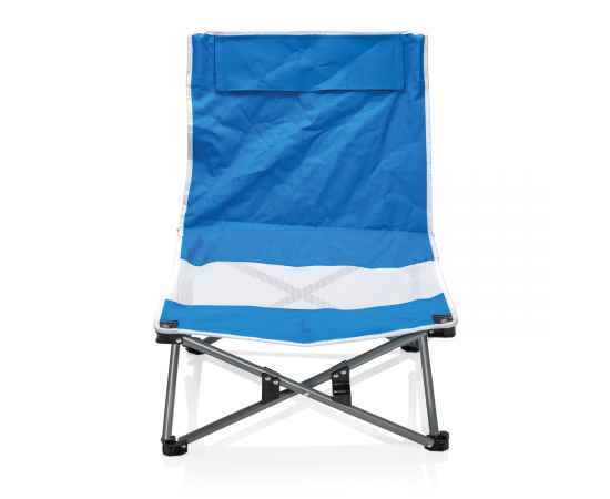 Складное пляжное кресло с чехлом, Синий, Цвет: синий, Размер: Длина 51 см., ширина 49 см., высота 64 см., изображение 2