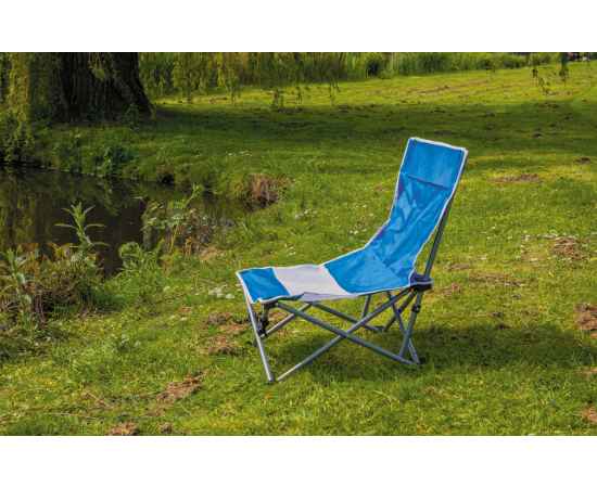 Складное пляжное кресло с чехлом, Синий, Цвет: синий, Размер: Длина 51 см., ширина 49 см., высота 64 см., изображение 4