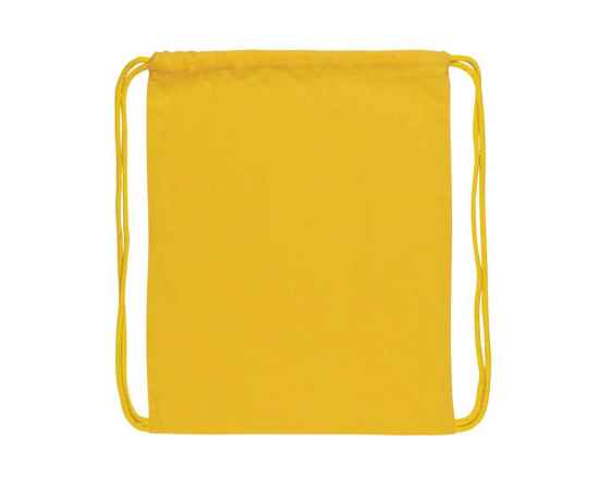 Рюкзак на шнурке Impact из переработанного хлопка AWARE™, 145 г, Желтый, Цвет: желтый, Размер: Длина 35 см., ширина 1 см., высота 44 см., изображение 2