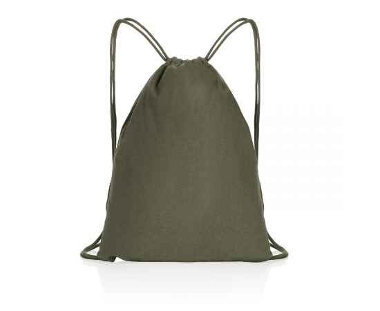 Рюкзак на шнурке Impact из переработанного хлопка AWARE™, 145 г, Зеленый, Цвет: зеленый, Размер: Длина 35 см., ширина 1 см., высота 44 см., изображение 5