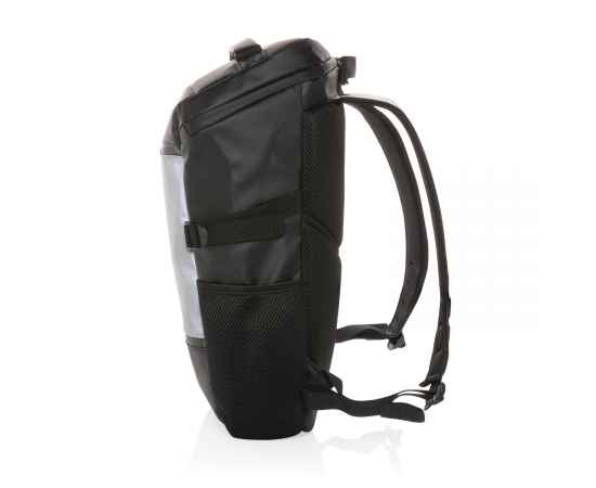 Рюкзак для ноутбука со светоотражающими вставками, 15.6', Черный, Цвет: черный, Размер: Длина 28 см., ширина 13 см., высота 45 см., изображение 6