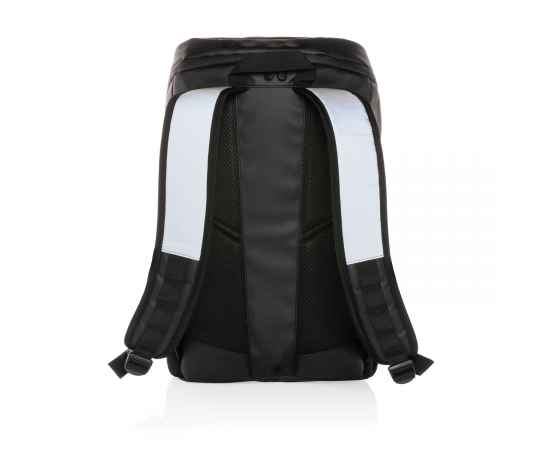 Рюкзак для ноутбука со светоотражающими вставками, 15.6', Черный, Цвет: черный, Размер: Длина 28 см., ширина 13 см., высота 45 см., изображение 7