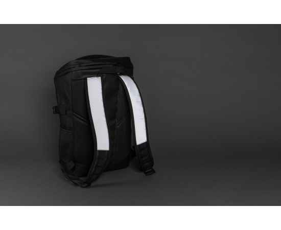 Рюкзак для ноутбука со светоотражающими вставками, 15.6', Черный, Цвет: черный, Размер: Длина 28 см., ширина 13 см., высота 45 см., изображение 9