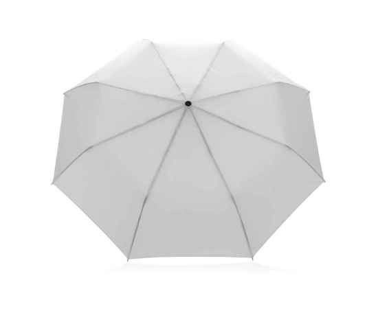 Компактный зонт Impact из RPET AWARE™ с бамбуковой рукояткой, d96 см, Белый, Цвет: белый, Размер: , высота 58 см., диаметр 96 см., изображение 6