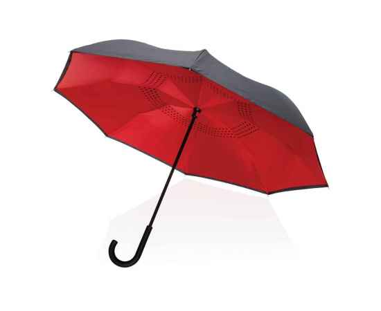 Двусторонний зонт Impact из RPET AWARE™ 190T, d105 см, Красный, Цвет: красный, Размер: , высота 76 см., диаметр 105 см., изображение 8