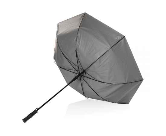 Двухцветный плотный зонт Impact из RPET AWARE™ с автоматическим открыванием, d120 см, Серый, Цвет: серебряный, Размер: , высота 90,5 см., диаметр 120 см., изображение 5