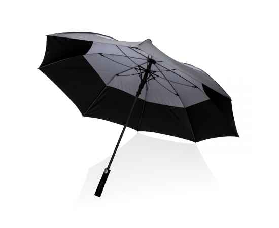 Зонт-антишторм Impact из RPET AWARE™ 190T, d120 см, Серый, Цвет: темно-серый, Размер: , высота 93 см., диаметр 120 см., изображение 6