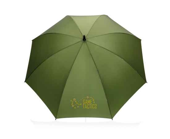 Зонт-антишторм Impact из RPET AWARE™, d130 см, Зеленый, Цвет: зеленый, Размер: , высота 97 см., диаметр 130 см., изображение 2