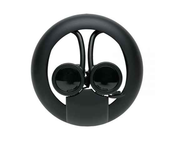 Беспроводные спортивные наушники, черный,, Цвет: черный, Размер: , высота 2,7 см., диаметр 8,3 см., изображение 2
