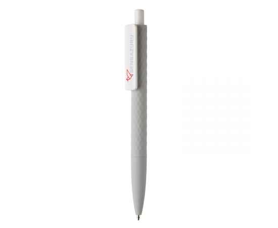 Ручка X3 Smooth Touch, Белый, Цвет: серый, белый, Размер: , высота 14 см., диаметр 1 см., изображение 3