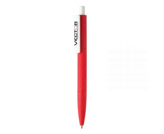 Ручка X3 Smooth Touch, Белый, Цвет: красный, белый, Размер: , высота 14 см., диаметр 1 см., изображение 3