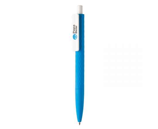 Ручка X3 Smooth Touch, Белый, Цвет: синий, белый, Размер: , высота 14 см., диаметр 1 см., изображение 3
