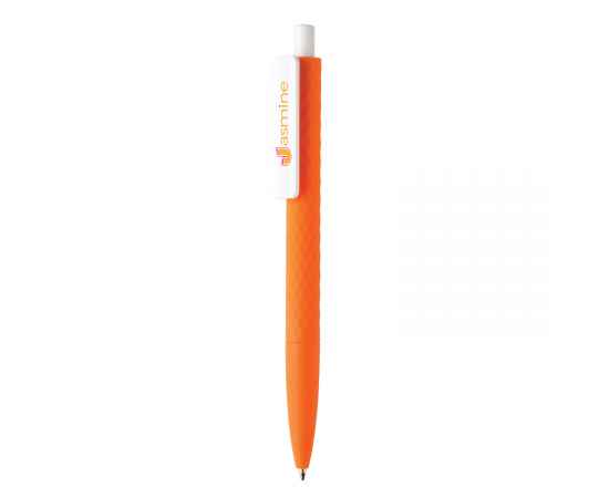 Ручка X3 Smooth Touch, Белый, Цвет: оранжевый, белый, Размер: , высота 14 см., диаметр 1 см., изображение 3