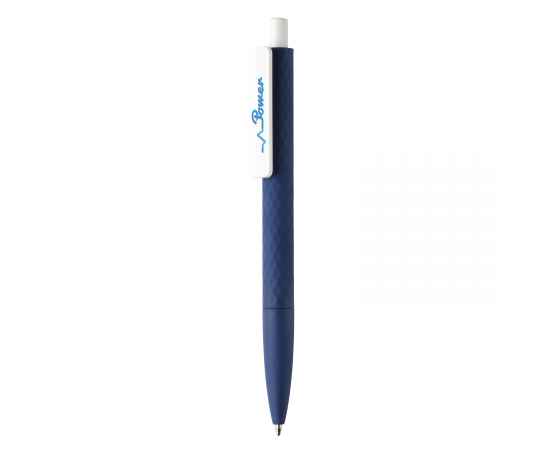 Ручка X3 Smooth Touch, Белый, Цвет: темно-синий, белый, Размер: , высота 14 см., диаметр 1 см., изображение 3