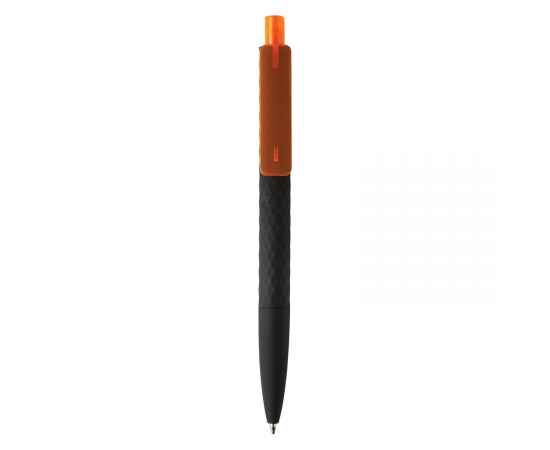 Черная ручка X3 Smooth Touch, Черный, Цвет: оранжевый, черный, Размер: , высота 14 см., диаметр 1 см., изображение 2