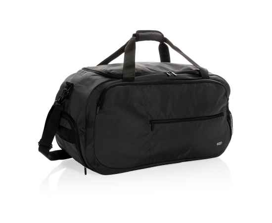 Спортивная сумка Swiss Peak из RPET AWARE™, Черный, Цвет: черный, Размер: Длина 61 см., ширина 27 см., высота 31 см., изображение 9