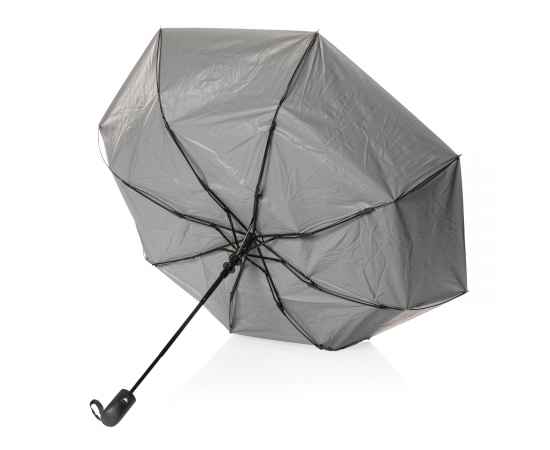 Маленький двухцветный зонт Impact из RPET AWARE™, d97 см, Серый, Цвет: серебряный, Размер: , высота 57 см., диаметр 97 см., изображение 7