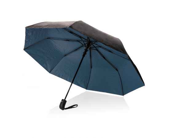 Маленький двухцветный зонт Impact из RPET AWARE™, d97 см, Синий, Цвет: синий, Размер: , высота 57 см., диаметр 97 см., изображение 3