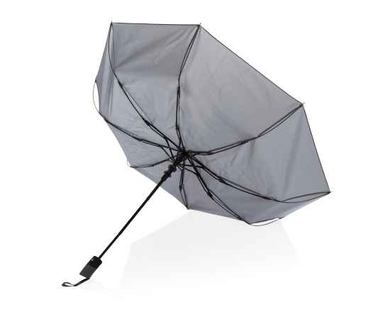 Зонт с автоматическим открыванием Impact из RPET AWARE™ 190T, d97 см, Серый, Цвет: темно-серый, Размер: , высота 57 см., диаметр 97 см., изображение 3