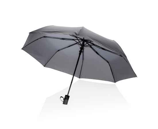 Зонт с автоматическим открыванием Impact из RPET AWARE™ 190T, d97 см, Серый, Цвет: темно-серый, Размер: , высота 57 см., диаметр 97 см., изображение 4