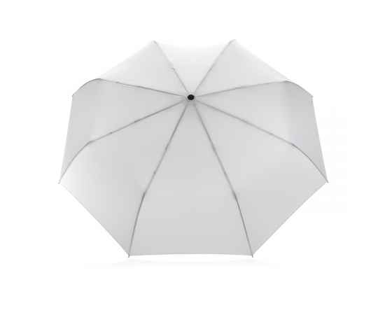 Автоматический зонт Impact из RPET AWARE™ с бамбуковой рукояткой, d94 см, Белый, Цвет: белый, Размер: , высота 57 см., диаметр 94 см., изображение 6