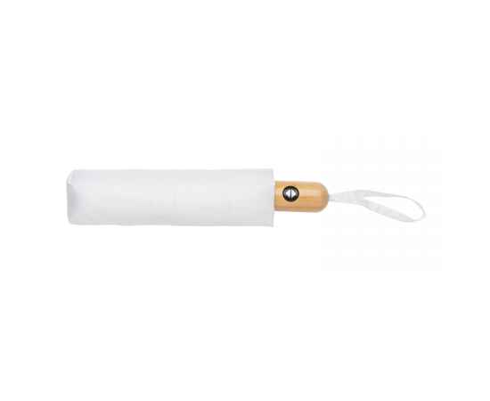 Автоматический зонт Impact из RPET AWARE™ с бамбуковой рукояткой, d94 см, Белый, Цвет: белый, Размер: , высота 57 см., диаметр 94 см., изображение 2