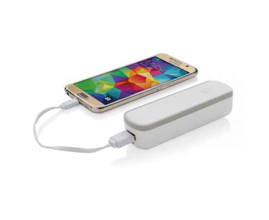 Зарядное устройство с кабелем micro-USB, 2200 mAh, белый,, Цвет: белый, Размер: Длина 2,8 см., ширина 3,5 см., высота 11,3 см., изображение 5